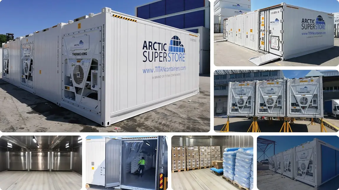 20-stopowe modułowe kontenery chłodnicze Arctic SuperStore do wynajęcia