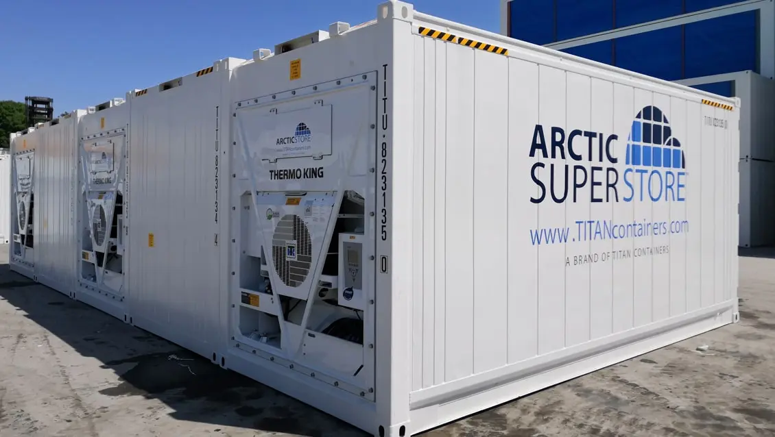 20-stopowe modułowe kontenery chłodnicze Arctic SuperStore do wynajęcia