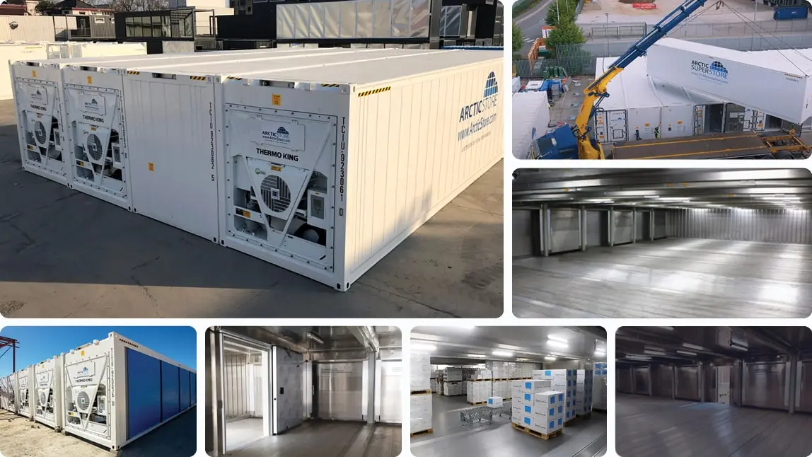 40-stopowe modułowe kontenery chłodnicze Arctic SuperStore Rozwiązanie do przechowywania w chłodni