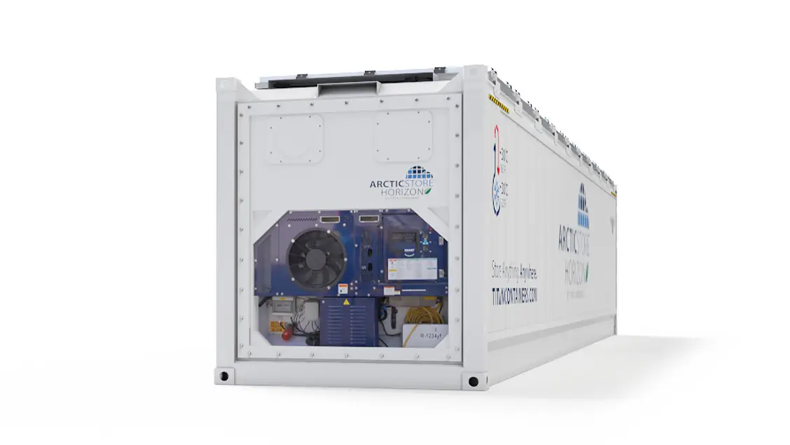 40ft ArcticStore Horizon z Panelami Słonecznymi Widok z tyłu